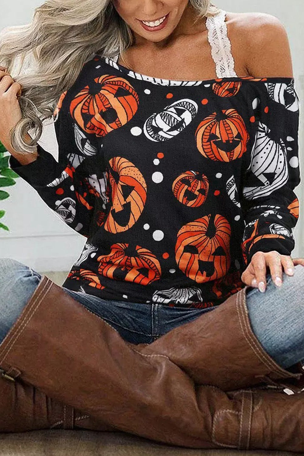 Black Pumpkin Spice & Everything Nice Graphic Top